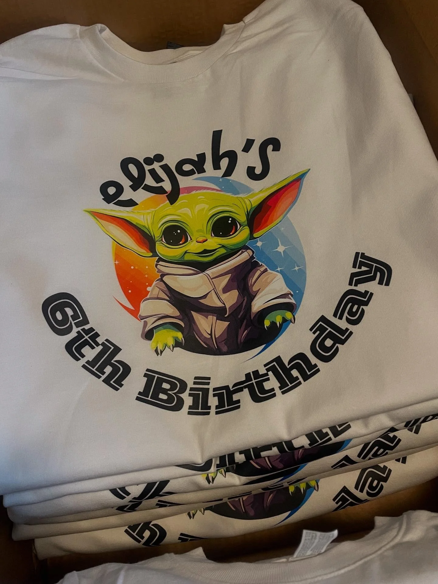 Celebrate the youngins&rsquo;. Whose birthdays next?
#screenprint #dtf #tshirt #skysthelimit #dallas #maytheforcebewithyou #uniteeprinting #summer