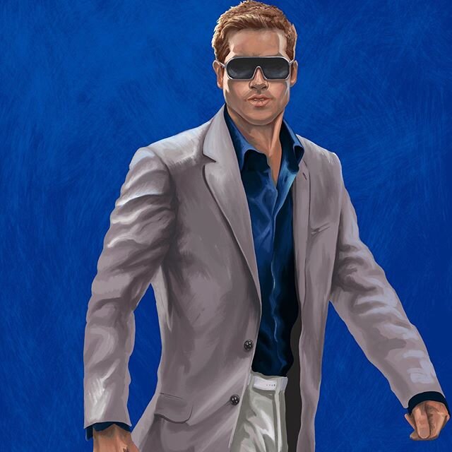 Here&rsquo;s the final image from my latest &ldquo;fictional style hero&rdquo; spread with @therakishgent featuring the style of Brad Pitt&rsquo;s character, Rusty Ryan, in the Oceans 11 franchise. Swipe right to see the full length image.
-
-
#fashi
