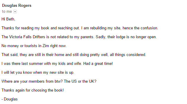 Email from the author