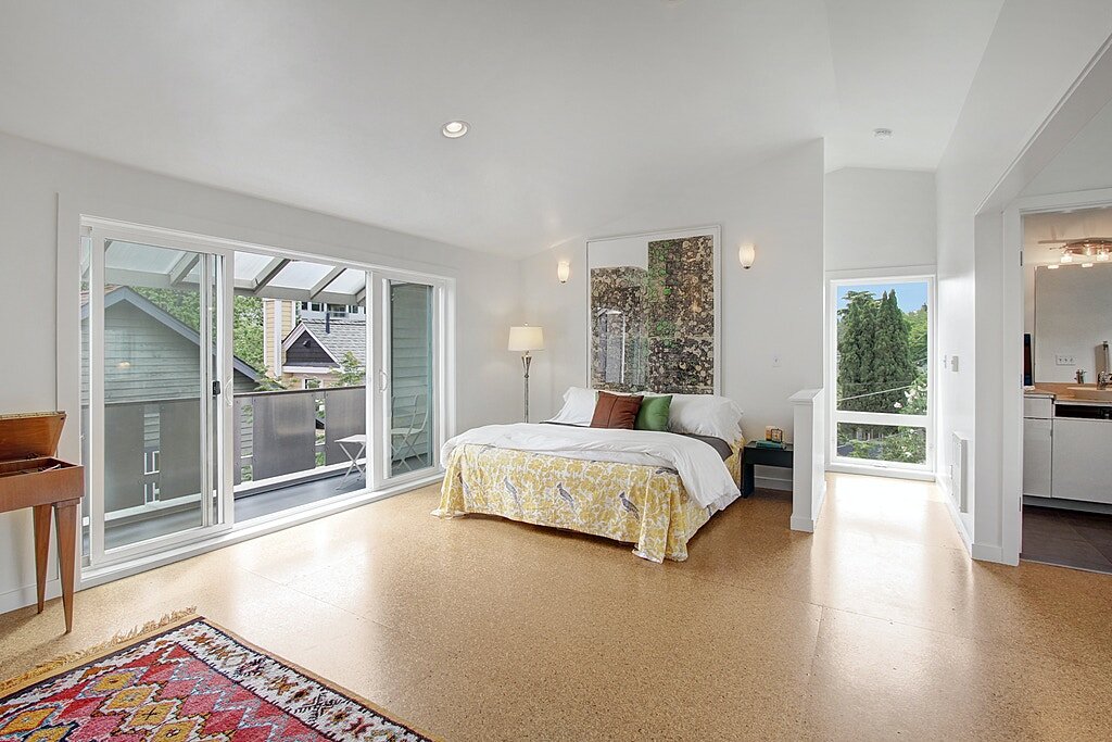  Welcome to the top floor where you have over 650 sq ft of master suite space including a deck. 