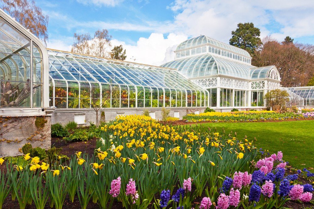  image description: image of greenhouse in a field 