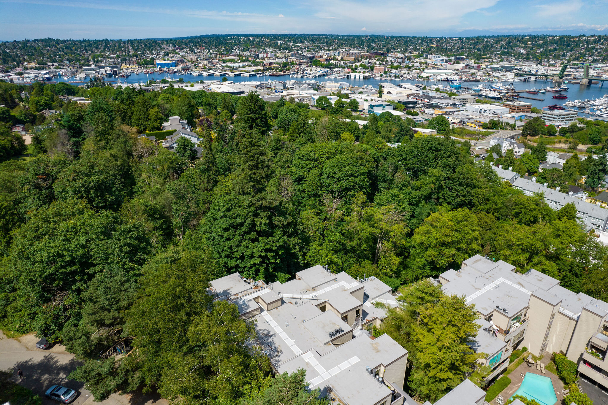  image description: view of neighborhood and condo building  