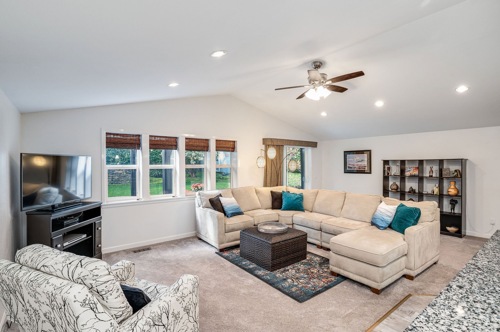 Family room with access to the outdoor living space.