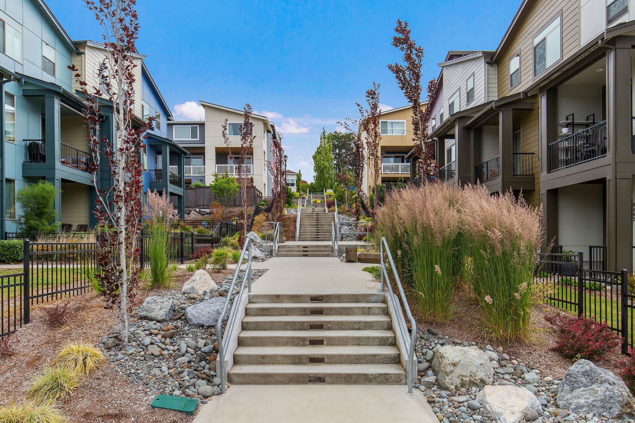 image description: view of stairs to townhome 
