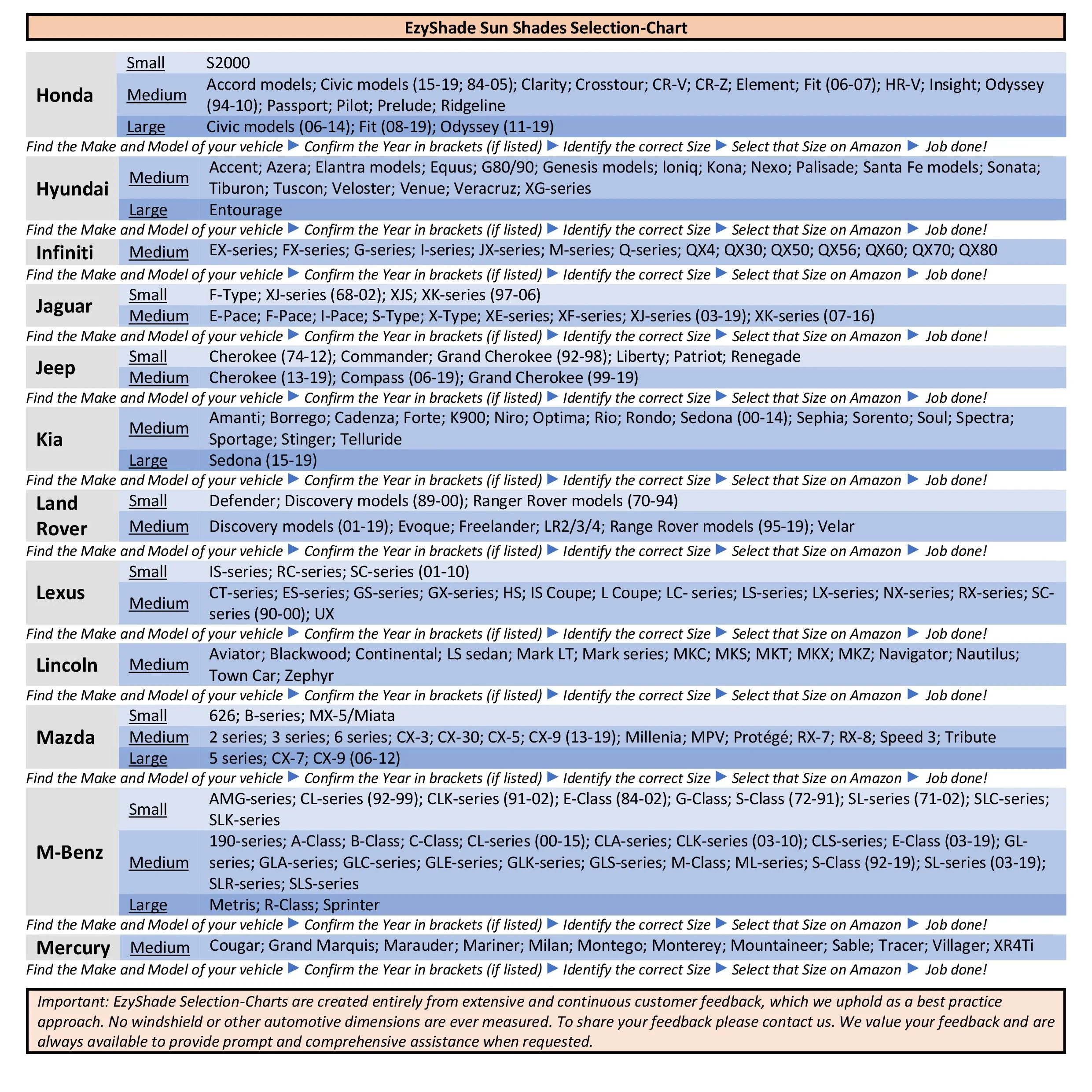 EzyShade Windshield Sun Shade + Extra Item. See SizeChart with Your