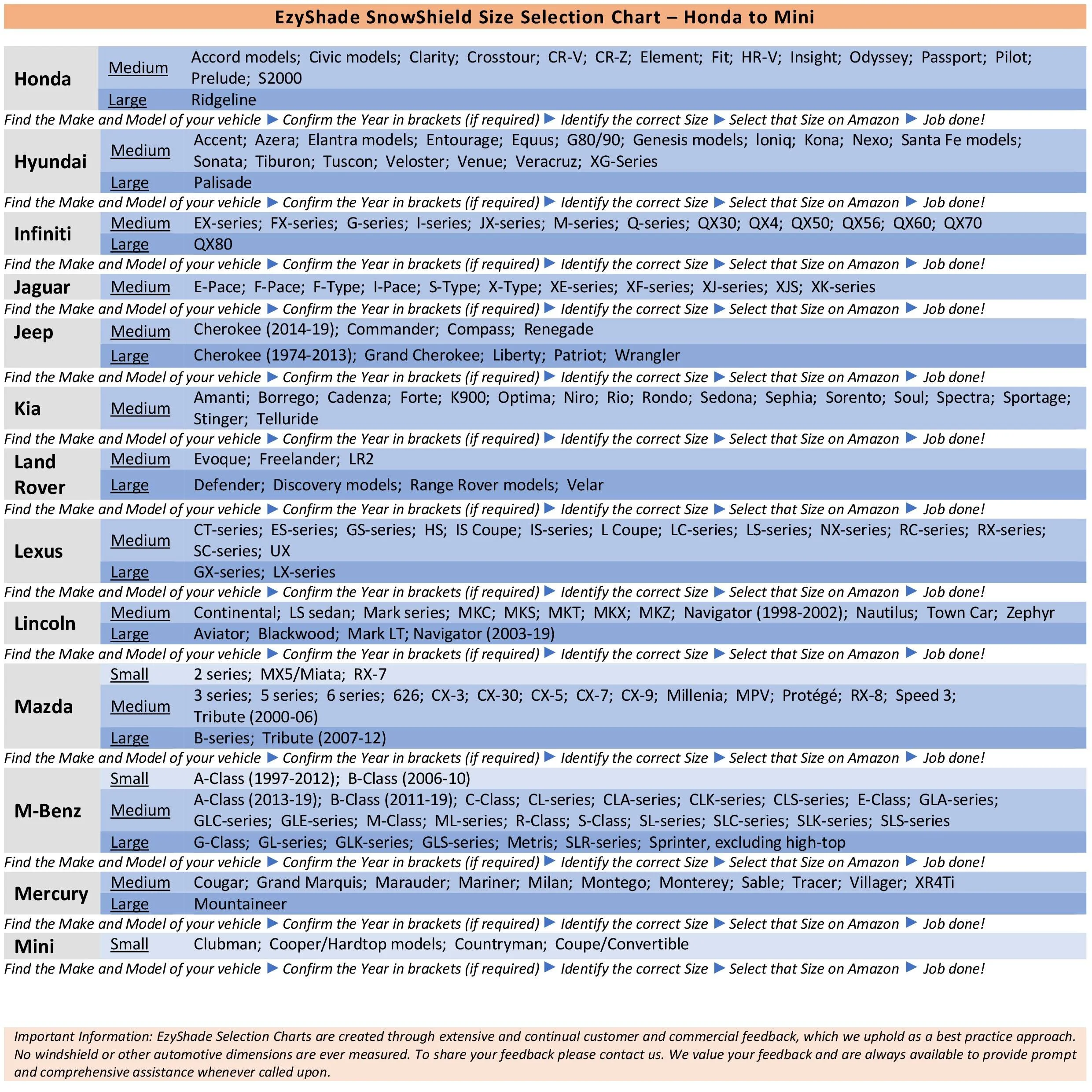EzyShade Windshield Snow Cover + Bonus Item. See SizeChart with Your