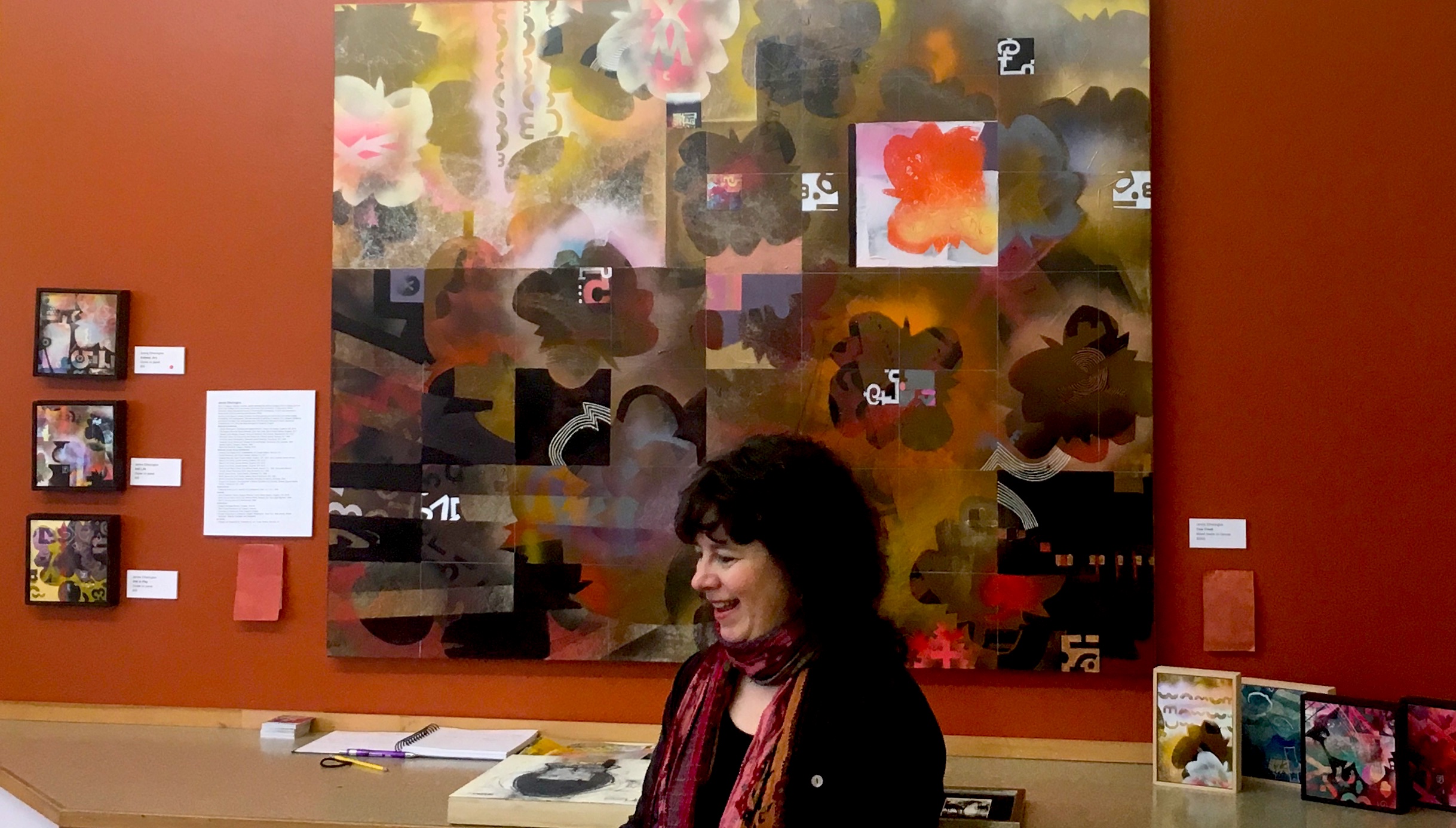 'Cola Creek' 48"x 60" and small giclées at solo show, OAS, Eugene, Oregon