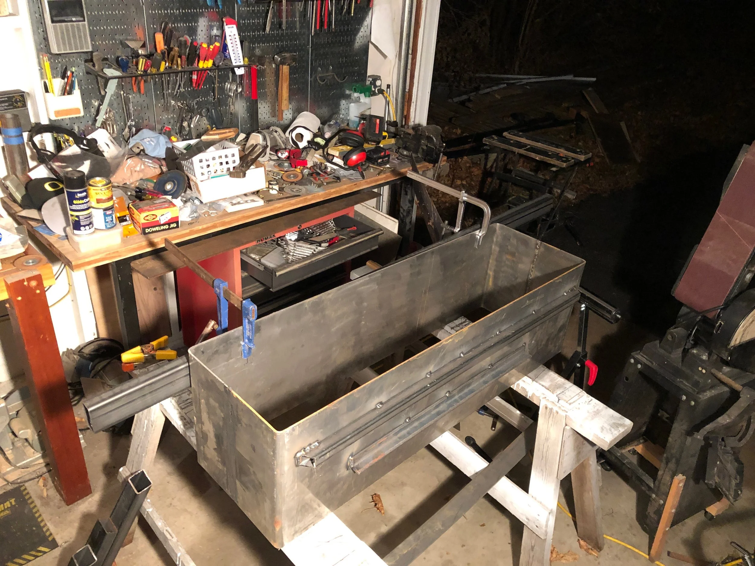  I welded the sides and added bracing to the bottom. 