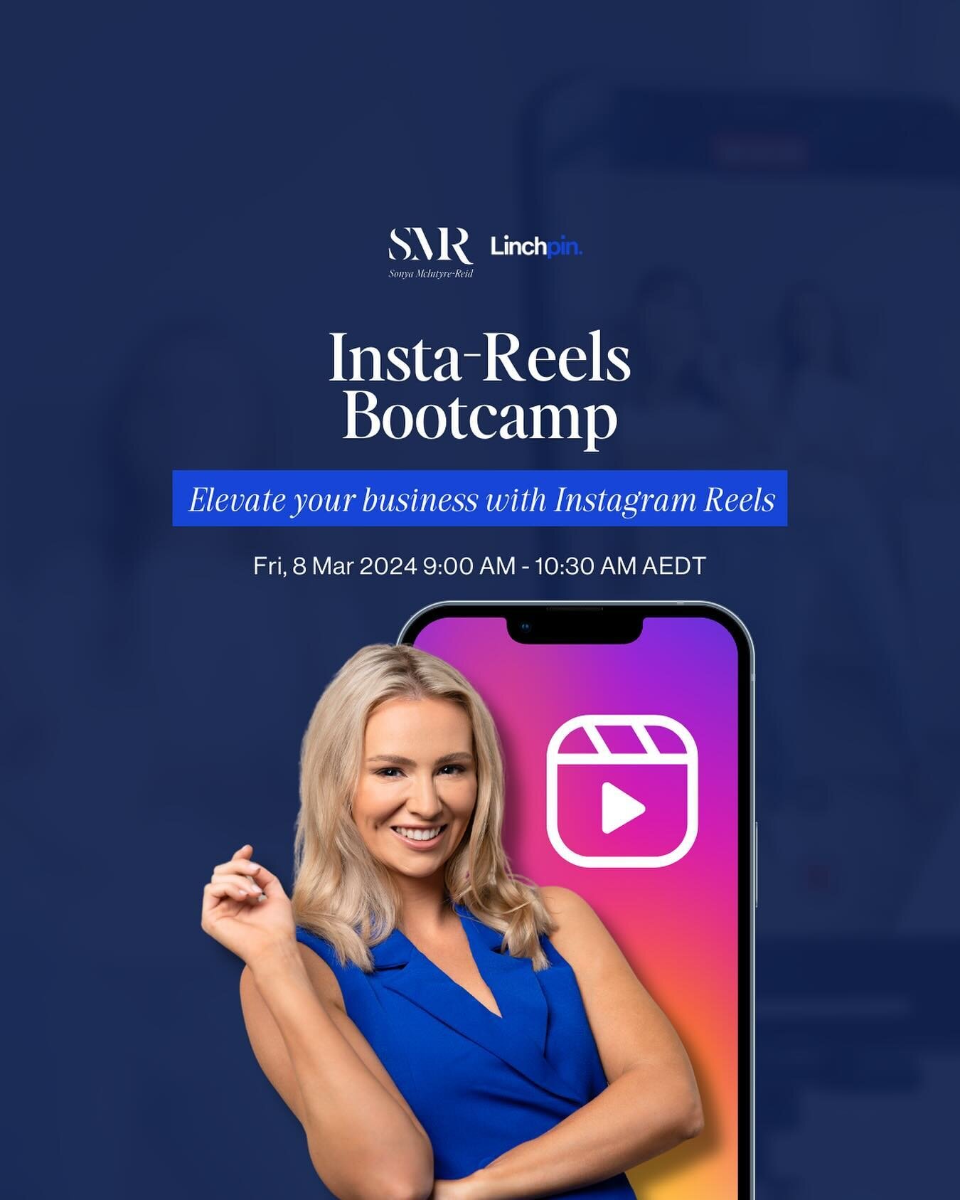 It&rsquo;s been a HOT minute since I&rsquo;ve rolled out a workshop. We&rsquo;re BACK. This time with a series of mini-bootcamp sessions. 1.5 hours, focused on one topic.

And first up we have Instagram REELS. 

🎯 Walk away with a clear roadmap for 