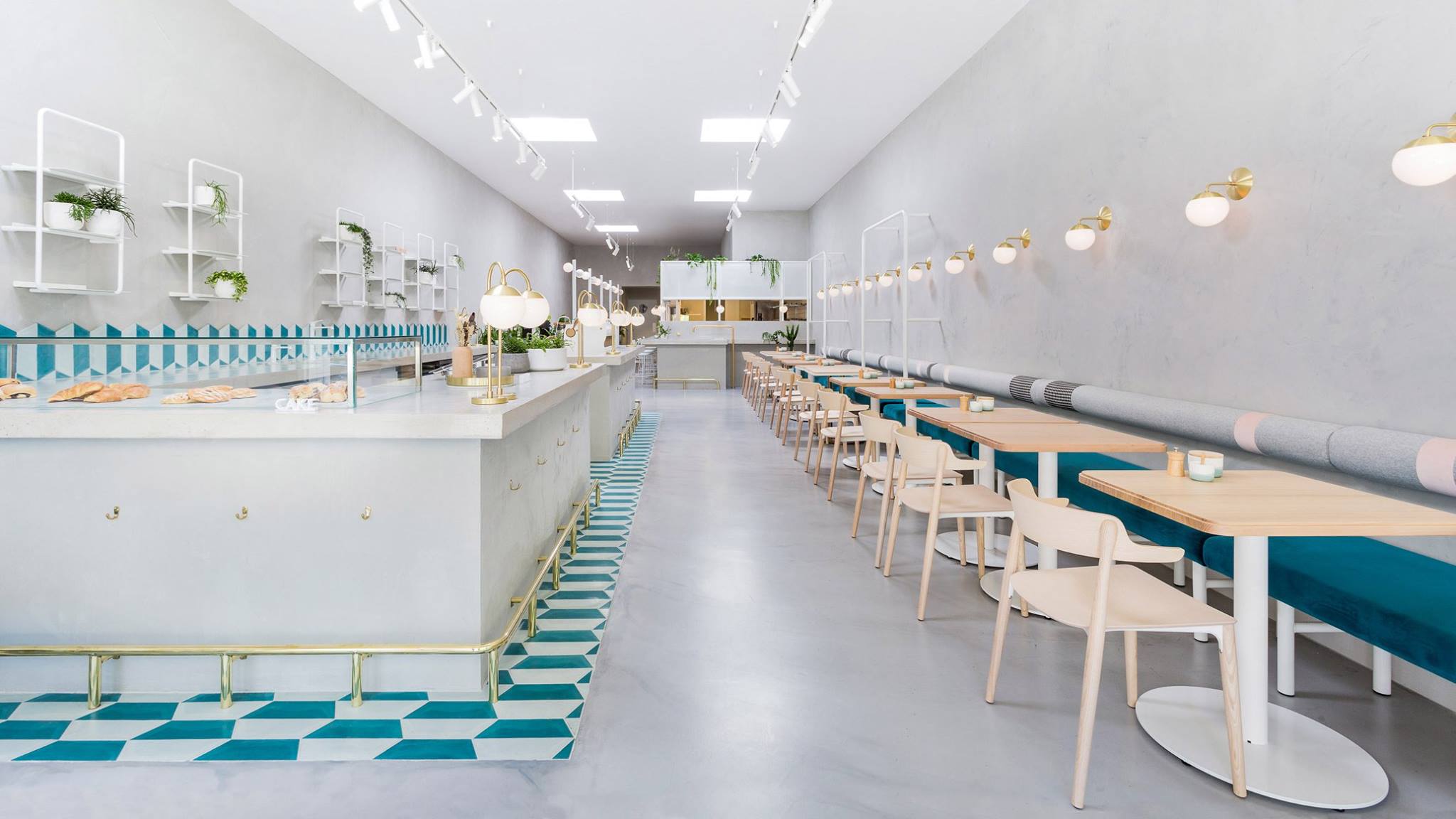 Melbourne Café featuring hand painted tiles by Popham Design