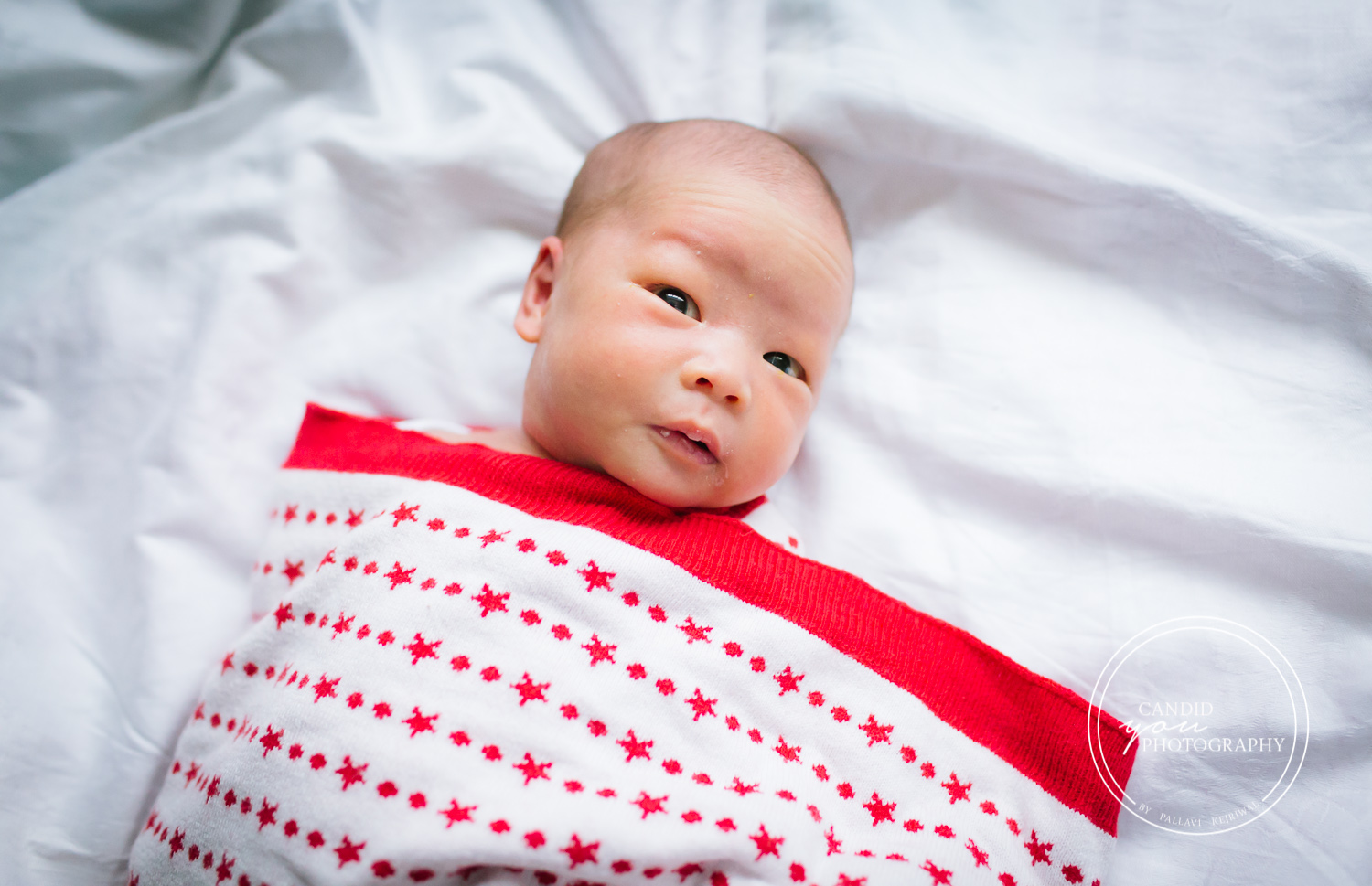 Birmingham Chinese Newborn Baby girl in red blanket