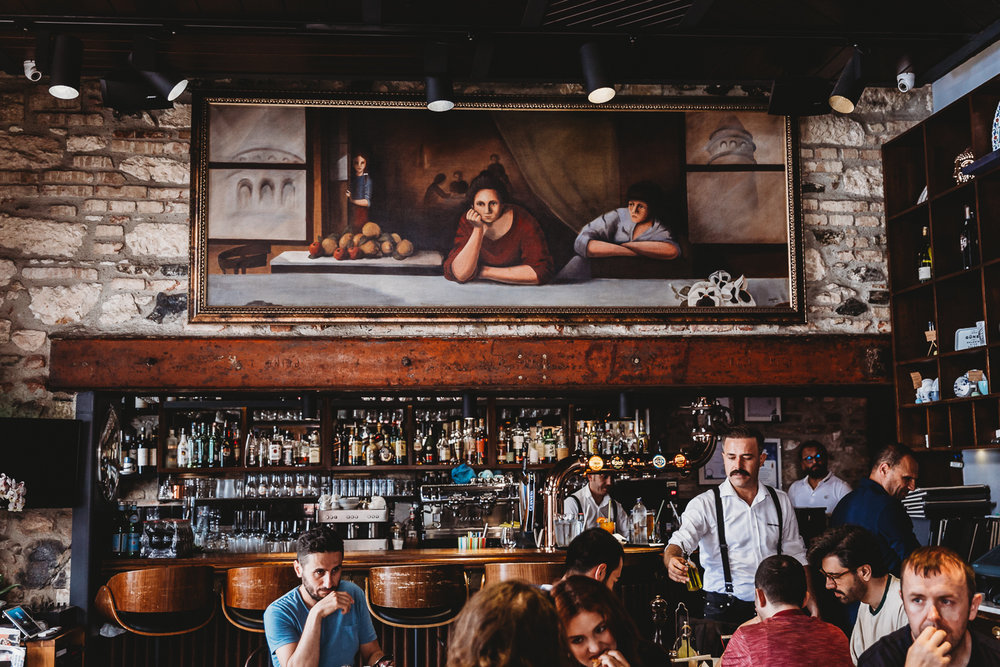 Cafe in Istanbul galata tower