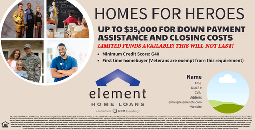 Homes for Heroes ad template preview