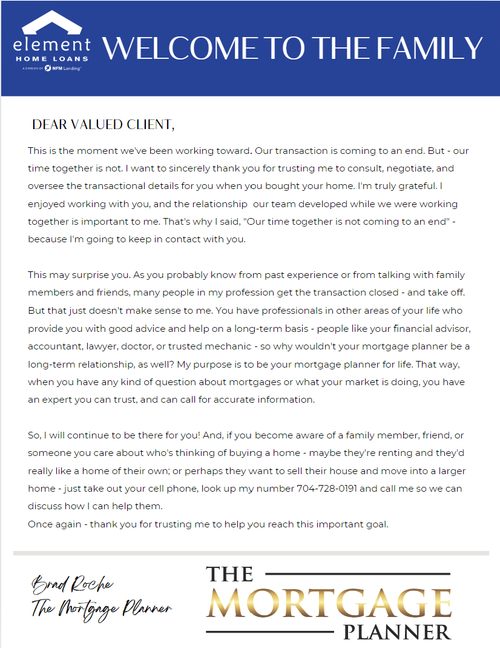 5 days before closing template preview