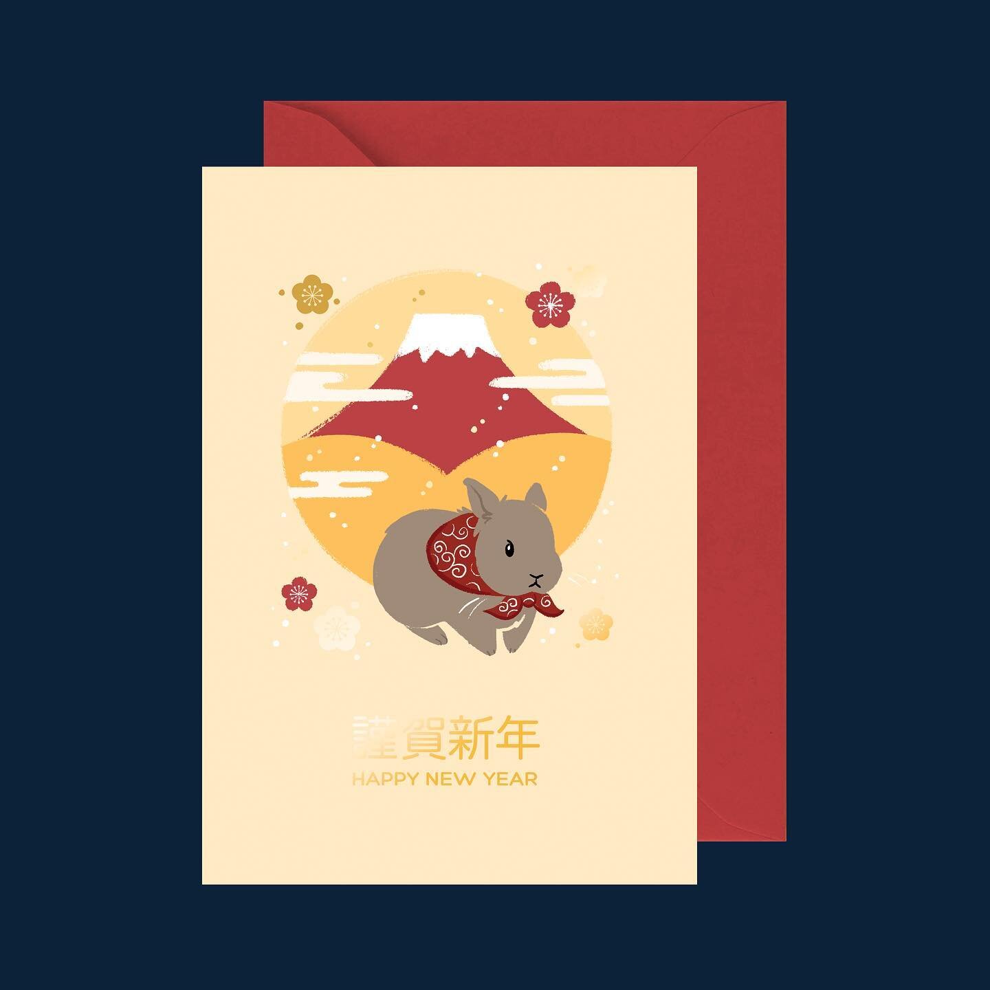 My last new card design for this year is of course next year&rsquo;s zodiac card&mdash;The Year of the Rabbit! As always, my cards are detailed in gold foil stamping and are blank inside to write your own message. I love this grumpy bun and hope you 