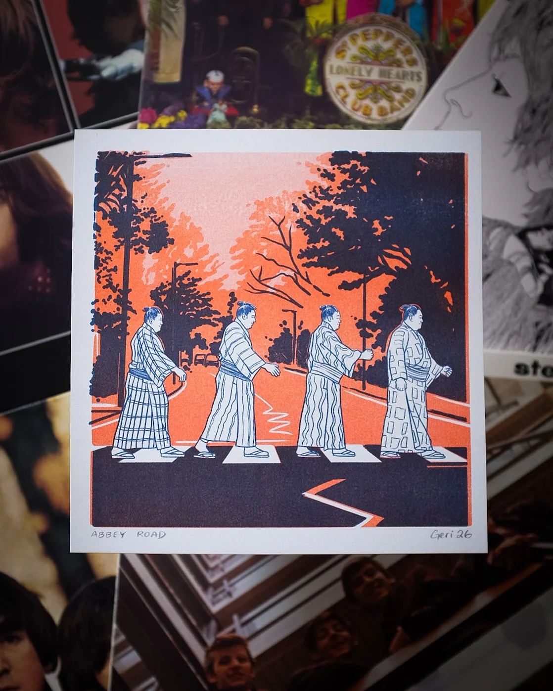 Sumo Abbey Road London Riso Print