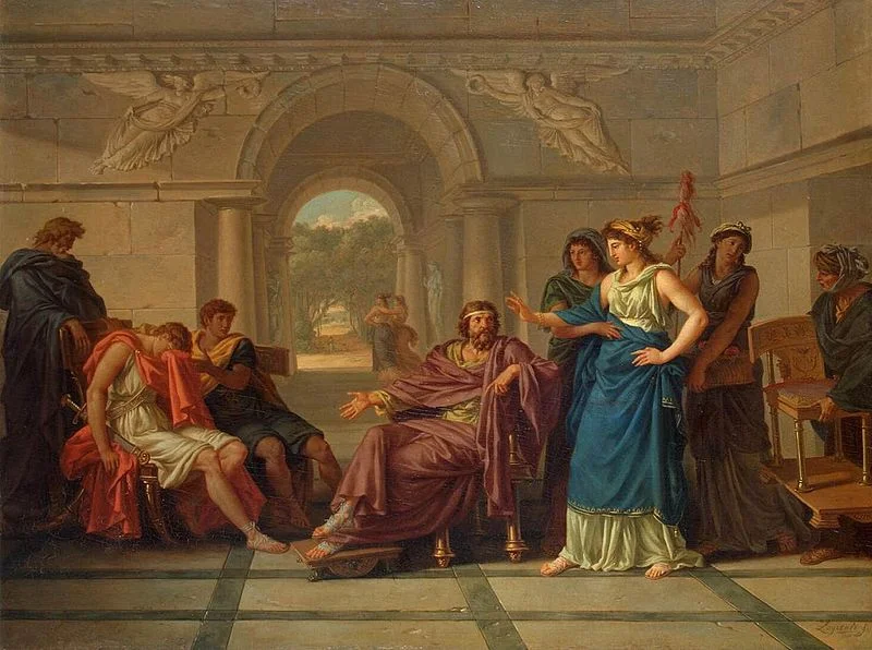 Helen Recognising Telemachus, Son of Odysseus - Jean-Jacques Lagrenée (1739–1821) - PD-art-100