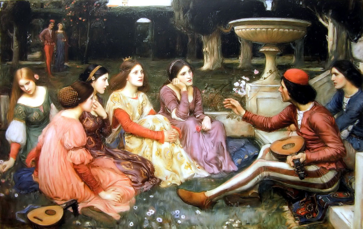 Painting by Giovanni Boccaccio, Gabriel and The Decameron.