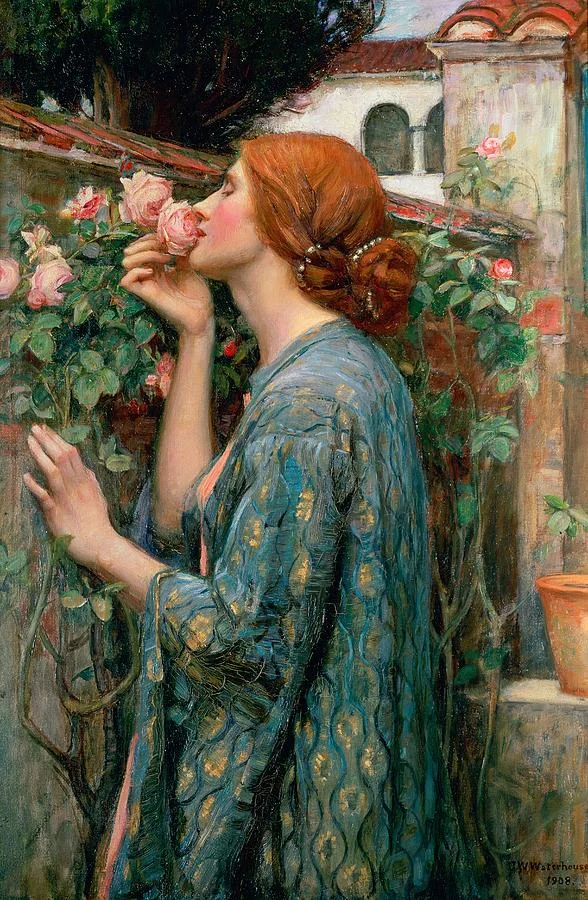 Art by John William Waterhouse / The Soul of the Rose