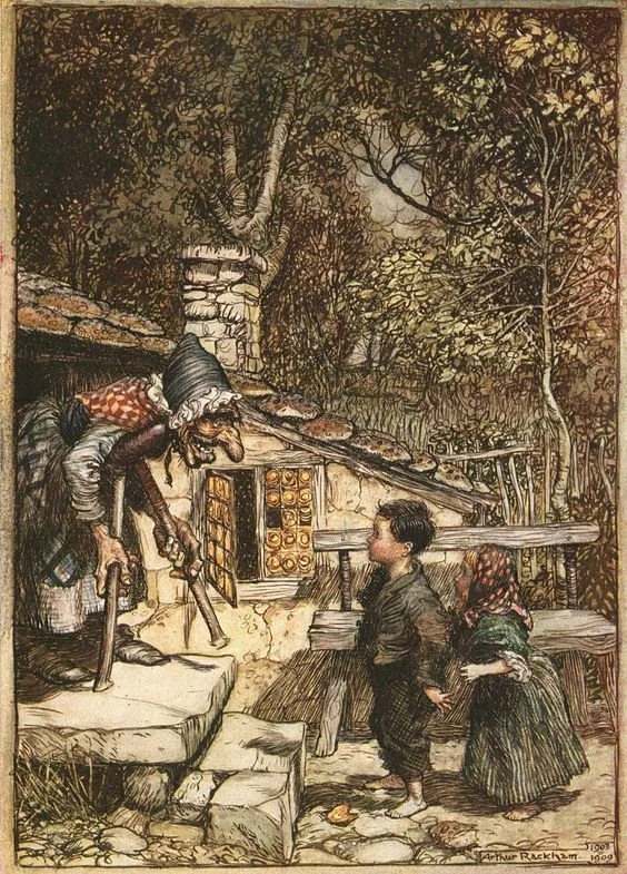 The Brothers Grimm Fairytales. Hansel and Gretel. Arthur Rackham