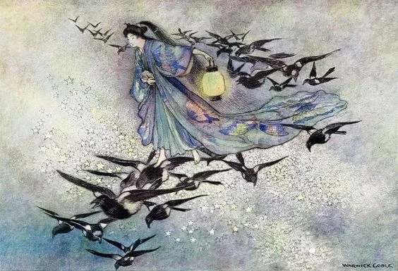 Green Willow and other Japanese fairy tales, 1910 by Warwick Goble (English, 1862–1943)