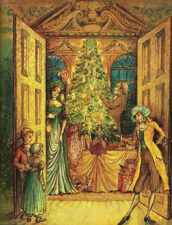 Vintage nutcracker ballet illustrations, art source here