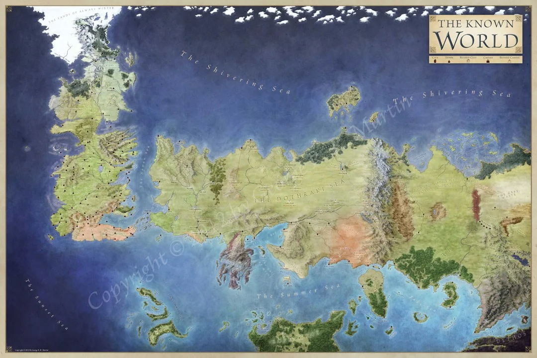 Map of Jonathan Roberts, Copyright 2017, George R. R. Martin