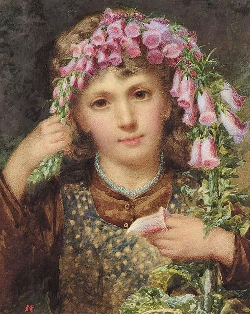 "Girl With Foxgloves" by Samuel McLoy