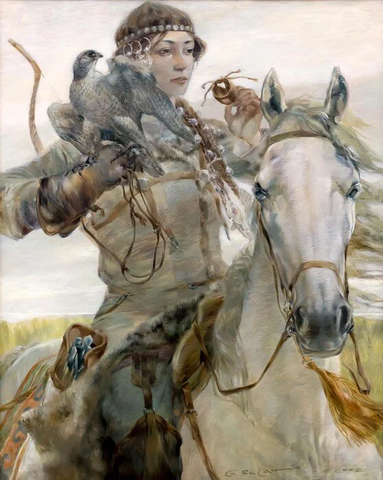 Russian warrior woman by B. Gilvanov