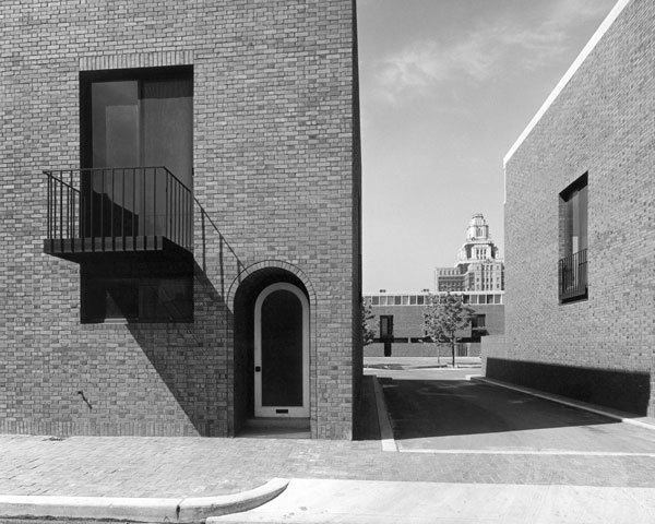 Photo of Bingham Court just after its completion.
