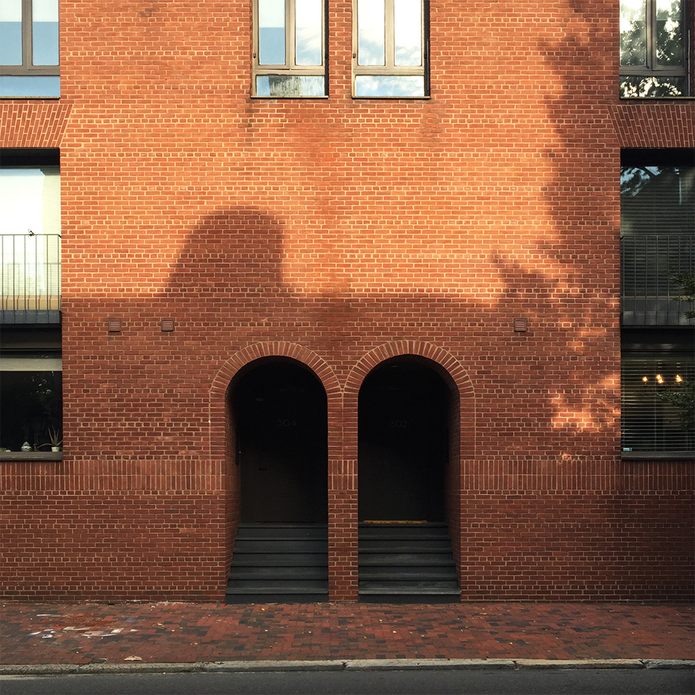 These arched doorways are a prominent geometry found in Society Hill.