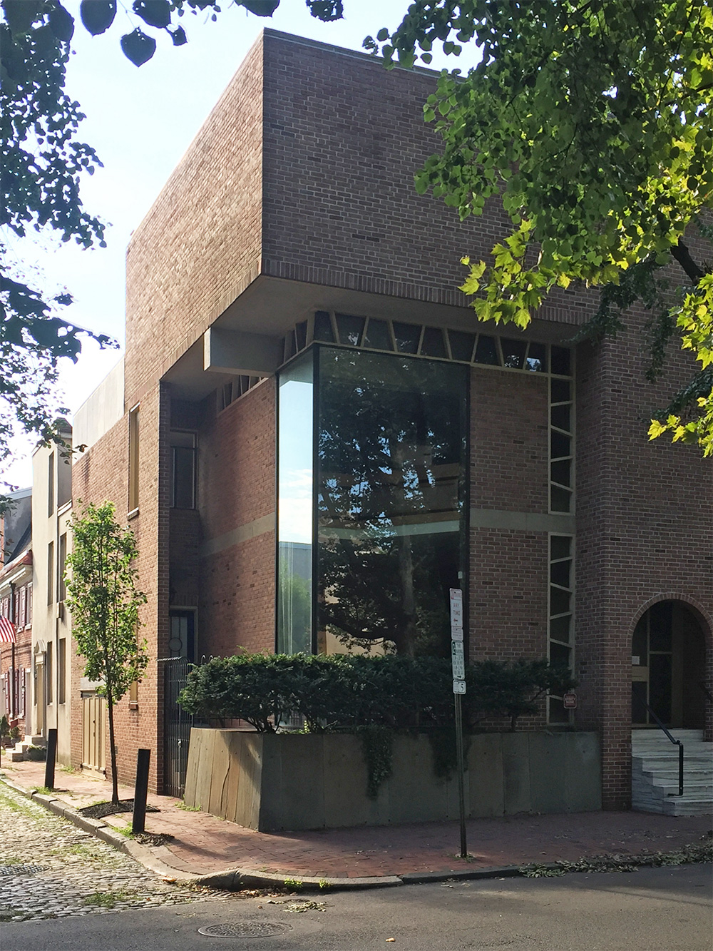 Photo of one of the more unique Brick Modern homes found in Society Hill.