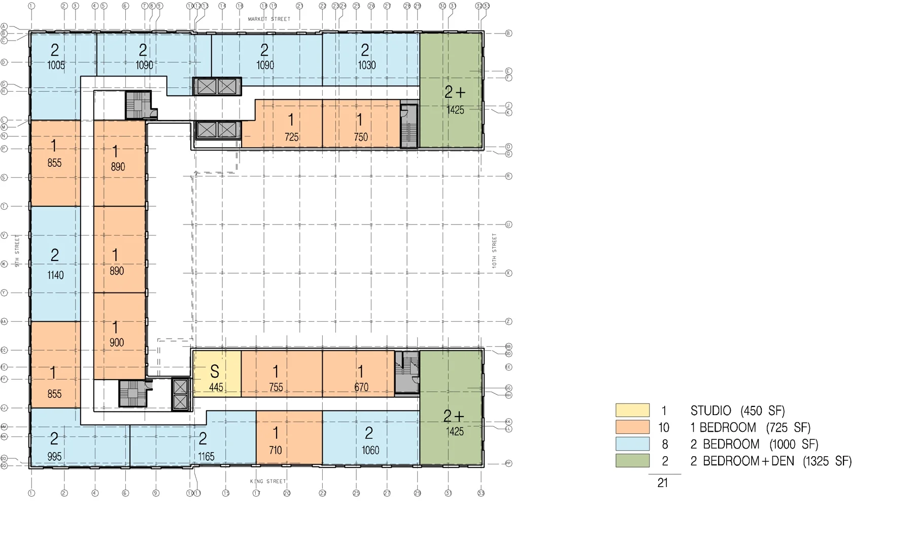 Twelfth + Thirteenth Floor Plans