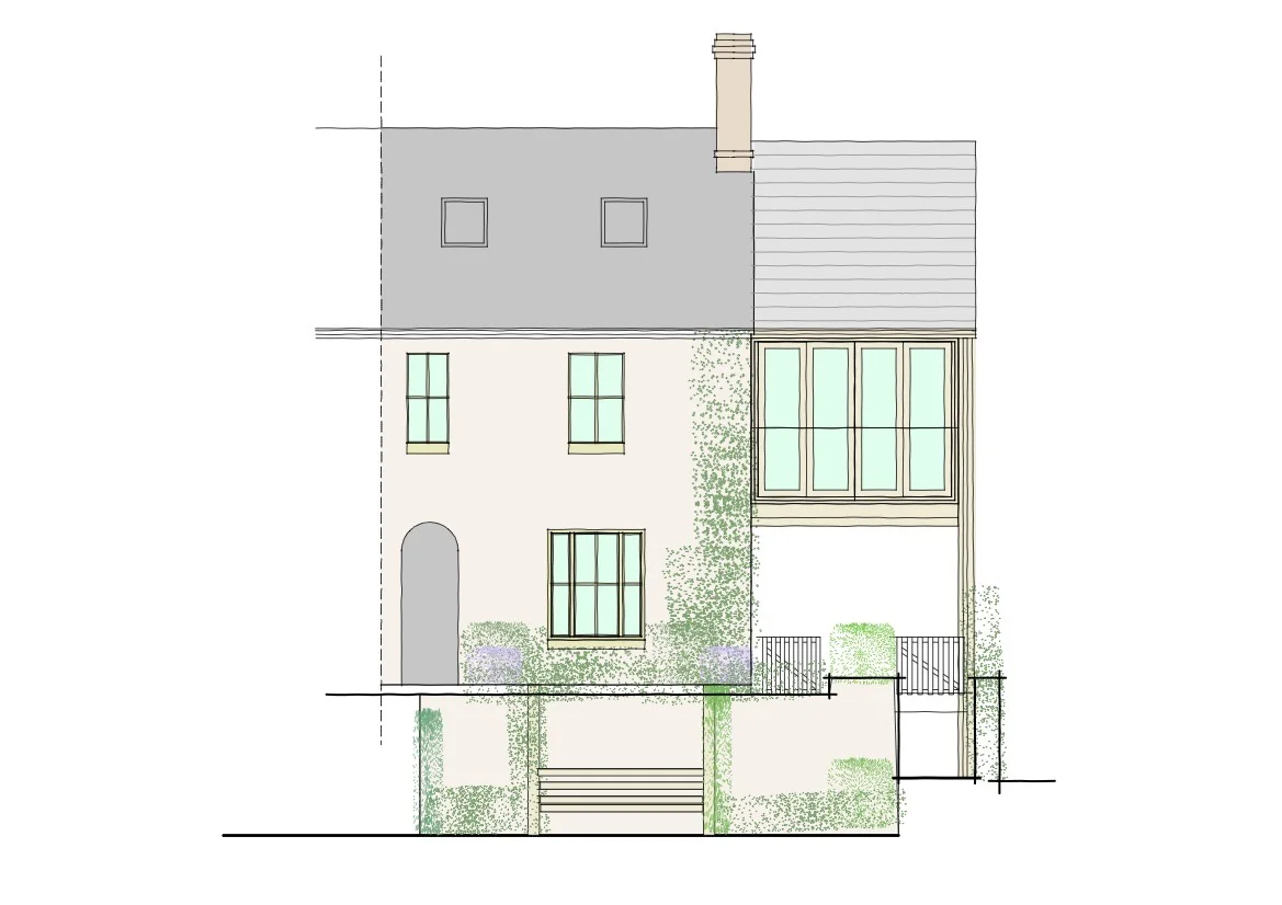 Balcony Extension Stroud Cirencester Gloucestershire Cotswolds Architecture Listed Building Architect Conservation Area Cotswold