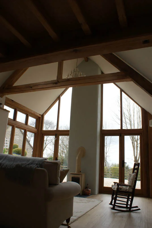 oak and glass extension to house in cotswolds stroud gloucestershire