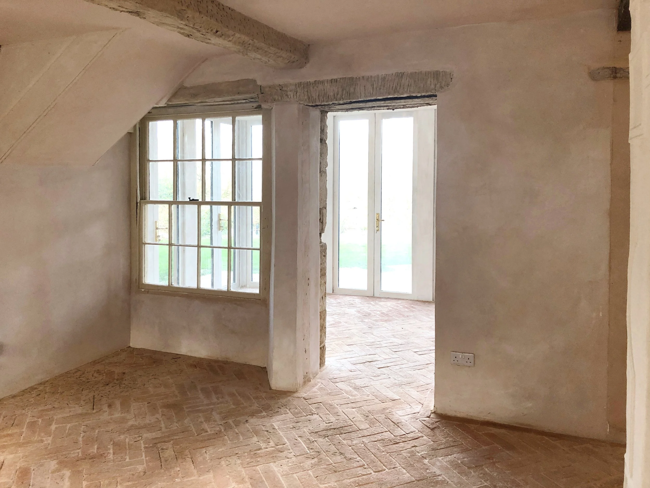 Terracotta tiled floor interior