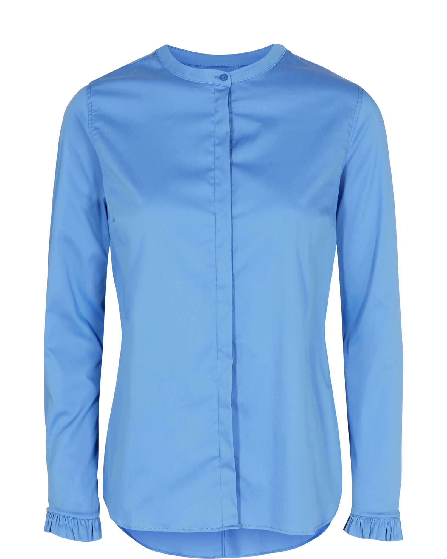 mattie blue shirt frill cuff