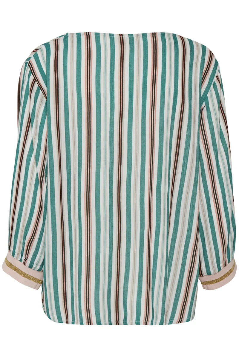Green Stripe Blouse