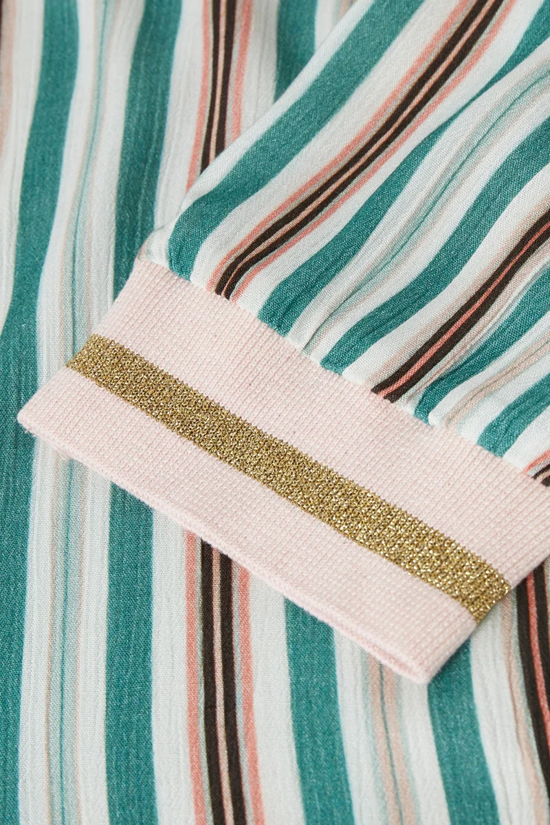 Green Stripe Blouse