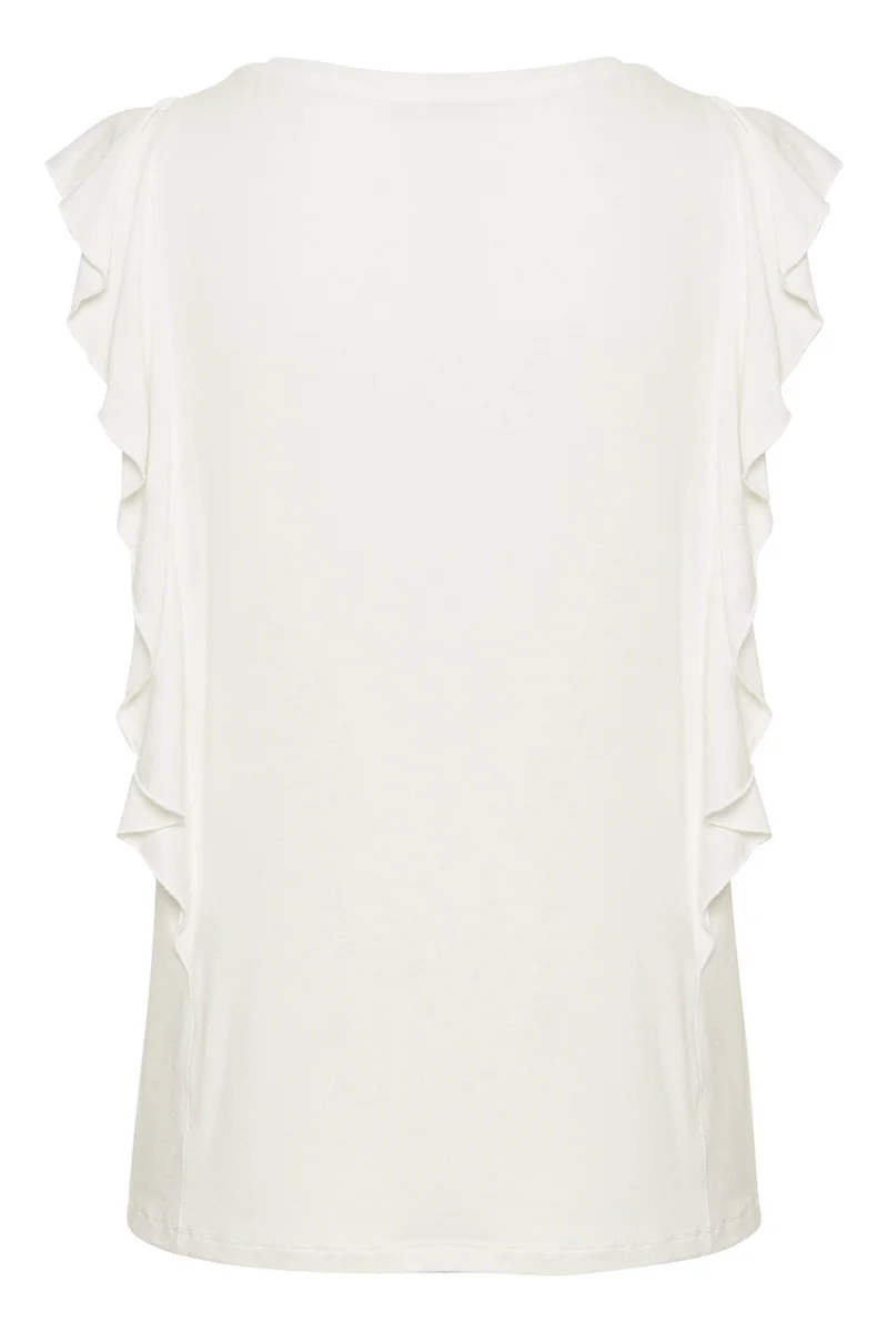 cream t shirt with blush print