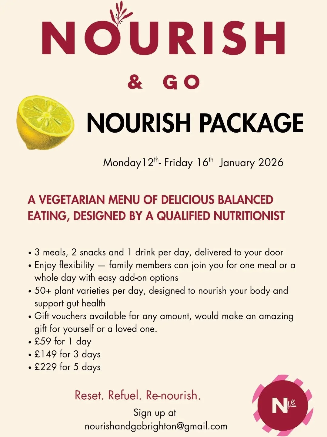 Want to feel fresh and glorious this new year?

Let us take care of this for you. 

Treat yourself or someone you love with up to 5 days of amazing food, specifically designed to energise, boost your immunity and make you feel magnificent. 

Ultimate