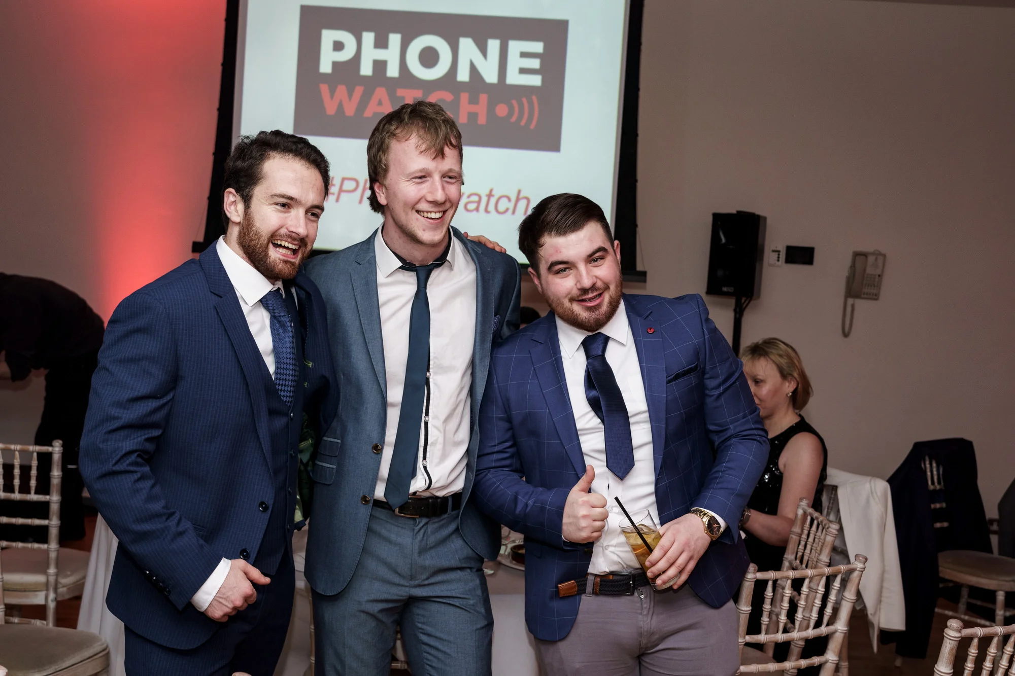 Phone Watch Christmas Party and Awards party in The Morrison Hotel Dublin. Corporate photography by Roger Kenny.