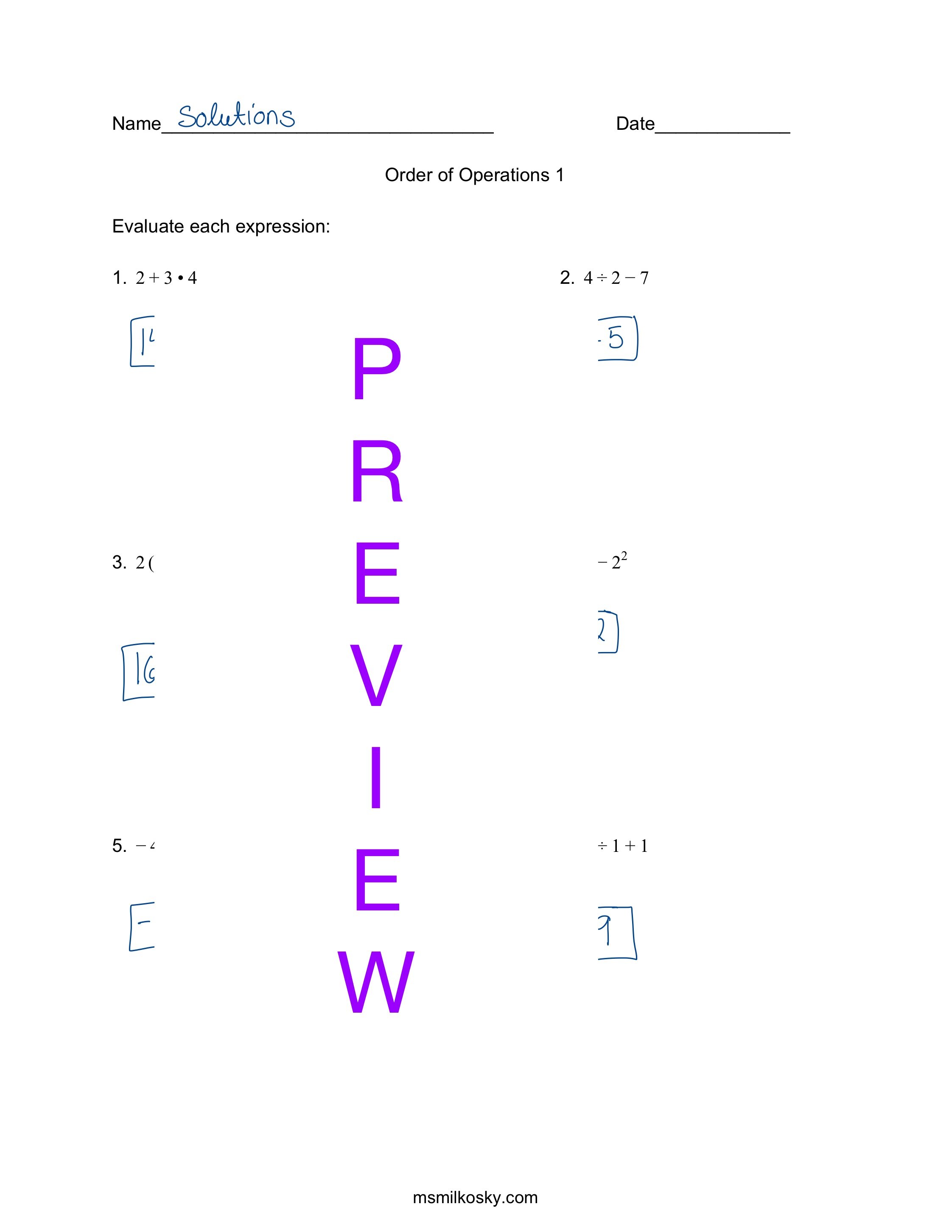 Order of Operations 1-Solutions-Preview.jpg