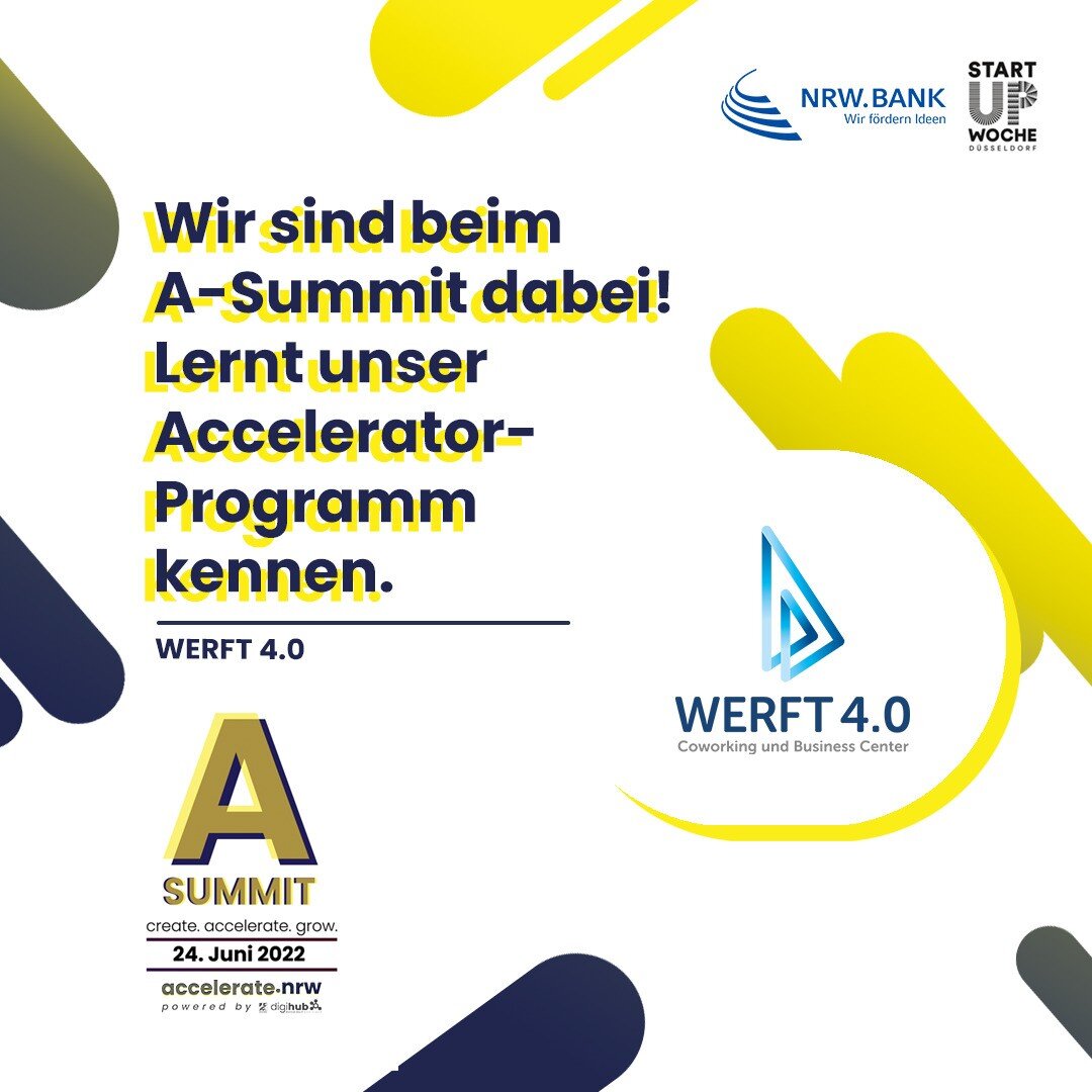 In 4 Tagen findet der #ASummit statt und wir sind wieder dabei!

Lernt uns und unser Angebot kennen und verpasst die diesj&auml;hrigen #speaker und #insights nicht!

#startupwoched&uuml;sseldorf #asummit2022 #accelerator #nrw #startup @digihub.de