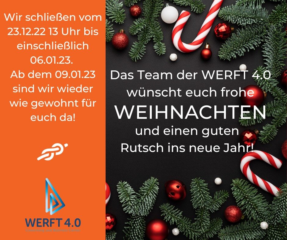 Unsere &Ouml;ffnungszeiten &uuml;ber die Feiertage:

#werft4null #werftconnect #werftcommunity #coworking #businesscenter #langenfeldrheinland