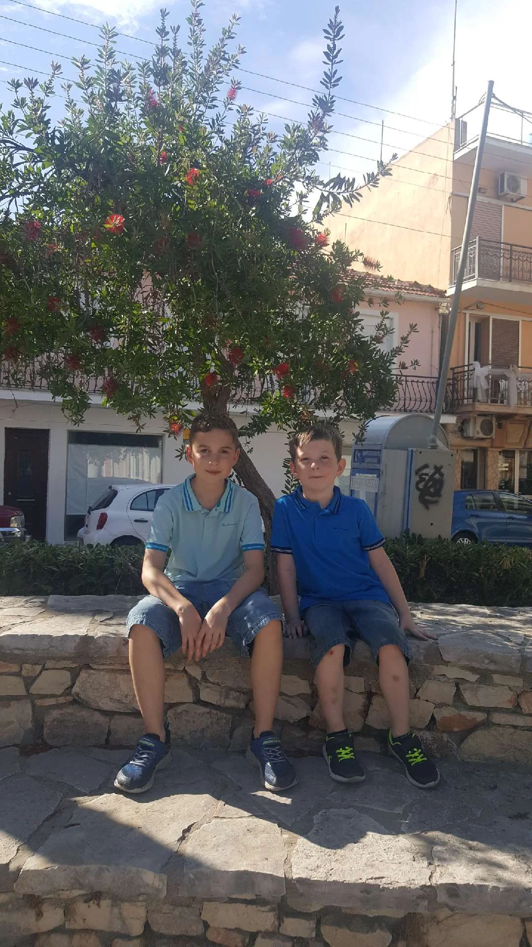 Seth and Leon relaxing in Greece 