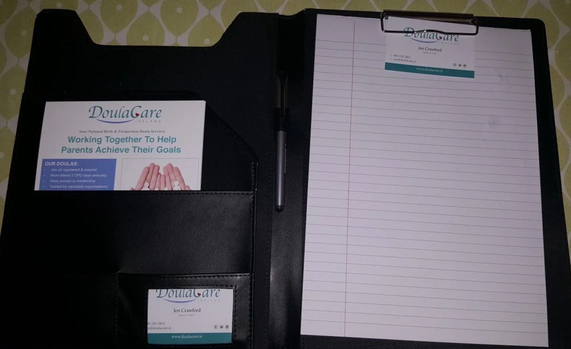 Getting organised for business meetings concerning DoulaCare Ireland 
