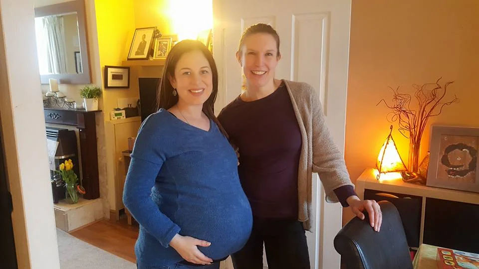 Jen, bump and Johanna King 