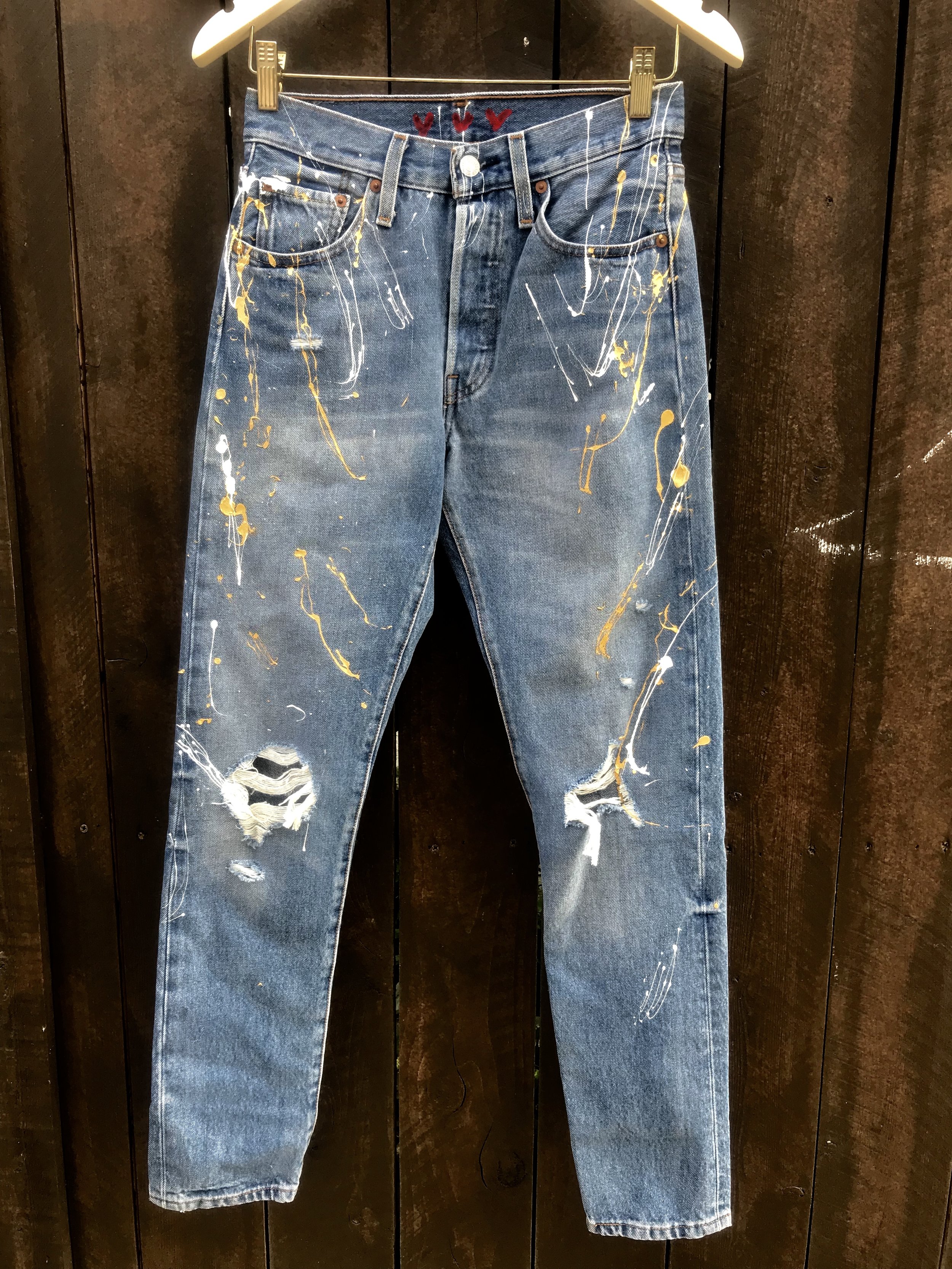 levis jeans paint