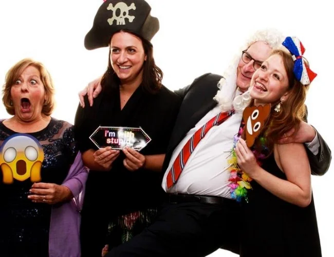 My family at the wedding. I swear, I was even anxious about having enough time to take pictures in the photo booth. 